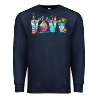 Navy race day coffe cup Premium Sweatshirt - AdoDesignShop