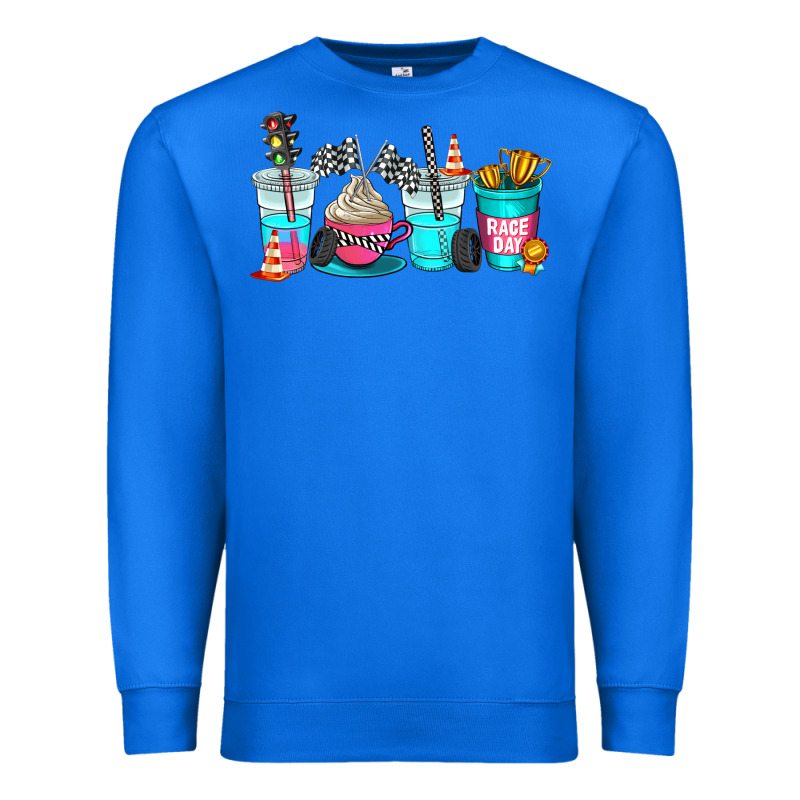 Race Day Coffe Cup Premium Sweatshirt by AdoDesignShop | Teevron