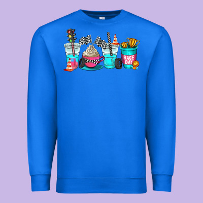 Race Day Coffe Cup Premium Sweatshirt Designed By Adodesignshop