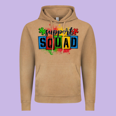 Autism Support Squad Vintage Hoodie Designed By Oliviacreatesart