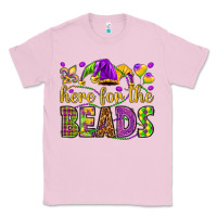 Bubblegum Pink Here for the beads Classic Tee - HowdyJamesFarm