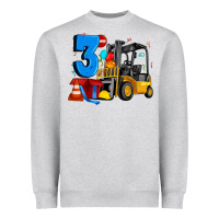 Heather Grey forklift birthday three Heavyweight Sweatshirt - Artiststas