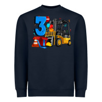 Navy forklift birthday three Heavyweight Sweatshirt - Artiststas