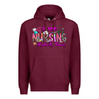 Burgundy 100 Nursing Students Teams Premium Hoodie - CowhideDigitalArt