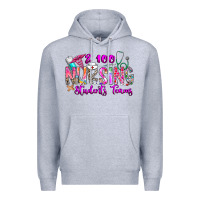 Heather Grey 100 Nursing Students Teams Premium Hoodie - CowhideDigitalArt