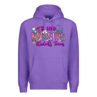 Purple 100 Nursing Students Teams Premium Hoodie - CowhideDigitalArt