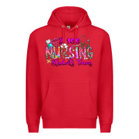 Red 100 Nursing Students Teams Premium Hoodie - CowhideDigitalArt