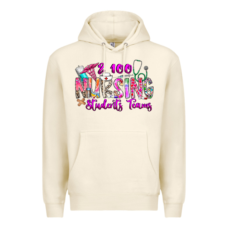 100 Nursing Students Teams Premium Hoodie by CowhideDigitalArt | Teevron