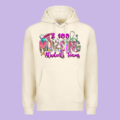 100 Nursing Students Teams Premium Hoodie Designed By Cowhidedigitalart