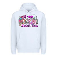 White 100 Nursing Students Teams Premium Hoodie - CowhideDigitalArt