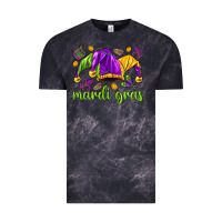 Cloud Black Mardi Gras with jester hat Vintage Tee - HowdyJamesFarm