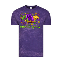 Cloud Purple Mardi Gras with jester hat Vintage Tee - HowdyJamesFarm