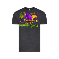 Vintage Black Mardi Gras with jester hat Vintage Tee - HowdyJamesFarm