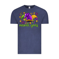 Vintage Denim Mardi Gras with jester hat Vintage Tee - HowdyJamesFarm