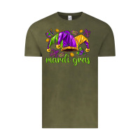 Vintage Olive Mardi Gras with jester hat Vintage Tee - HowdyJamesFarm