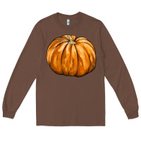 Chestnut Pumpkin Long Sleeve Tee - FaDigitalArtStudio