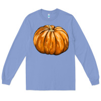 Colony Blue Pumpkin Long Sleeve Tee - FaDigitalArtStudio