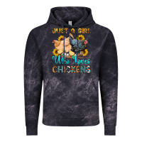 Cloud Black just a girl who loves chickens Vintage Hoodie - OliviaCreatesArt