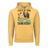 Vintage Mustard just a girl who loves chickens Vintage Hoodie - OliviaCreatesArt
