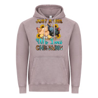 Vintage Zinc just a girl who loves chickens Vintage Hoodie - OliviaCreatesArt