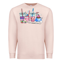 Pale Pink dentist coffee cups Premium Sweatshirt - AdoDesignShop