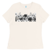 Bone black and white floral Ladies Tee - TumblerDesignByShophia