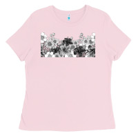 Bubblegum Pink black and white floral Ladies Tee - TumblerDesignByShophia