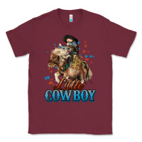 Burgundy Little Cowboy Midilli Horse kid boy Classic Tee - HowdyJamesFarm