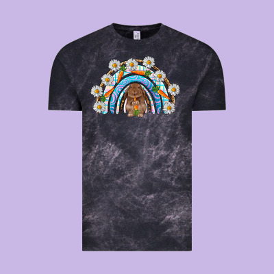 Easter Bunny With Carrot Rainbow Easter Day Vintage Tee Designed By Howdyjamesfarm