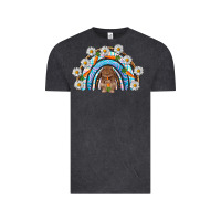 Vintage Black Easter Bunny with carrot rainbow Easter Day Vintage Tee - HowdyJamesFarm