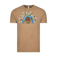 Vintage Coffee Easter Bunny with carrot rainbow Easter Day Vintage Tee - HowdyJamesFarm