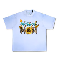 Grape Ice Blessed mom sunflower butterfly mother's day Urban Heavy Tee - HowdyJamesFarm