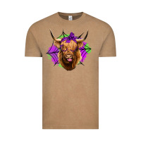 Vintage Coffee halloween highland cow Vintage Tee - Jasminsmagicworld