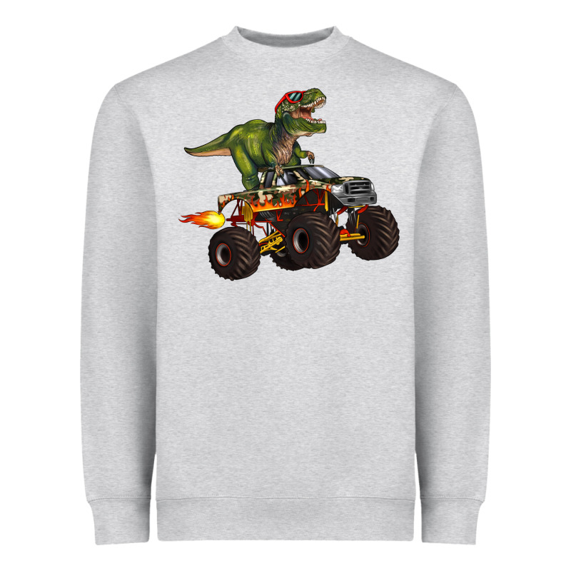 Monster Truck And T Rex Dinosaur Heavyweight Sweatshirt by Artiststas | Teevron