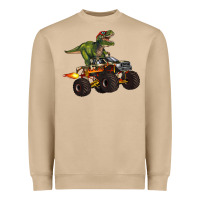 Mushroom monster truck and t rex dinosaur Heavyweight Sweatshirt - Artiststas