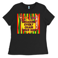 Black juneteenth breaking every chain since 1865 Ladies Tee - TumblerDesignByShophia