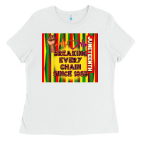 White juneteenth breaking every chain since 1865 Ladies Tee - TumblerDesignByShophia