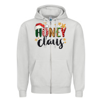 Dove Grey honey claus christmas Zipper Hoodie - BarkalooDesign