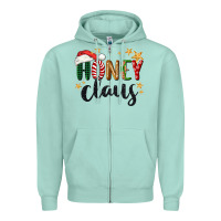 Seafoam honey claus christmas Zipper Hoodie - BarkalooDesign