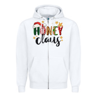 White honey claus christmas Zipper Hoodie - BarkalooDesign