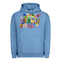 Pigment Pebble Blue childcare life Urban Hoodie - JahusDesignShop