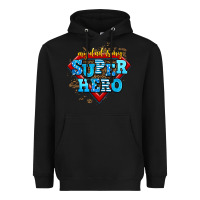 Black my dad is my super hero Heavyweight Hoodie - AdoDesignShop