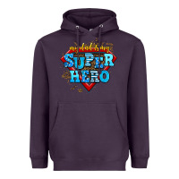 Plum my dad is my super hero Heavyweight Hoodie - AdoDesignShop