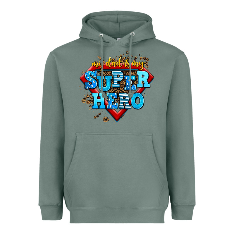 My Dad Is My Super Hero Heavyweight Hoodie by AdoDesignShop | Teevron