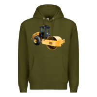 Army Green Compactor Illustrations Premium Hoodie - LillyAllenDesigns