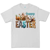 Dove Grey Happy Easter with Cowboy Premium Tee - NancyCooperArtShop