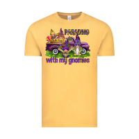 Vintage Mustard Parading with my gnomies Vintage Tee - HowdyJamesFarm