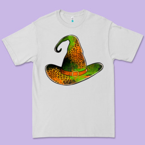 Leopard Witch Hat Premium Tee Designed By Jasminsmagicworld