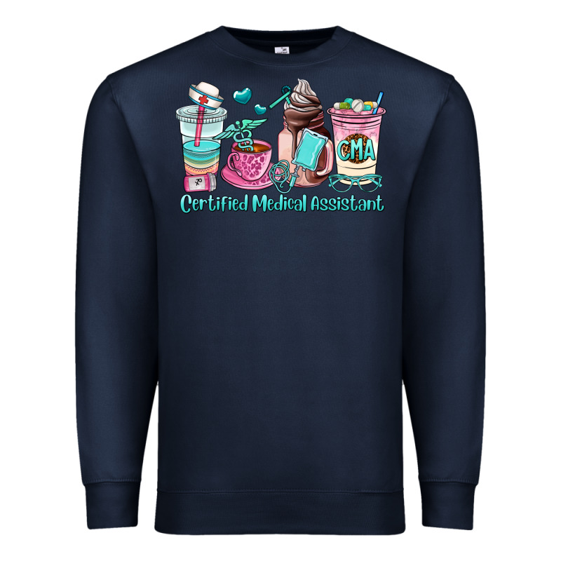Certified Medical Assistant Coffee Cup Premium Sweatshirt by AdoDesignShop | Teevron