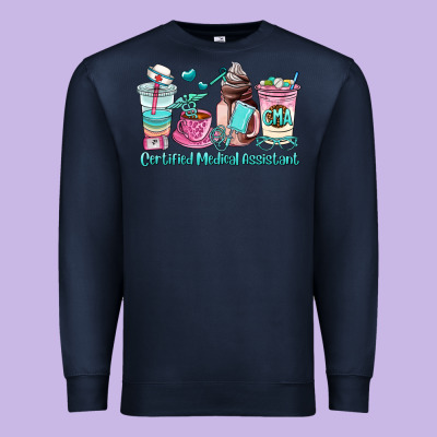 Certified Medical Assistant Coffee Cup Premium Sweatshirt Designed By Adodesignshop
